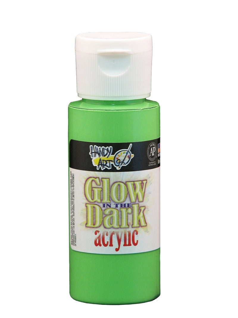 Handy Art Glow in the Dark Acrylic Paint 2 ounce, Green